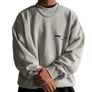 <span class=keywords><strong>Sweat</strong></span>-shirt homme Fear Core imprimé personnalisé, col rond, coupe oversize, hiver, noir, en molleton de coton épais, coupe décontractée, God - Product Image 2