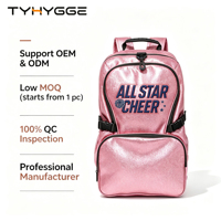 Sac à dos scolaire étanche de luxe pour femmes et filles, avec logo personnalisé, 1 pièce MOQ, esthétique brillante et scintillante