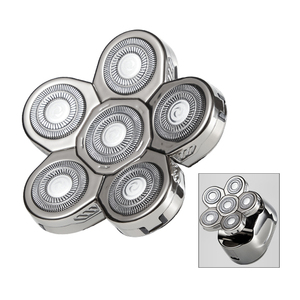 Komingdon 6 lưỡi dao cạo đầu thay thế đầu 6D nổi quay cạo nam hói Máy cạo râu điện có thể giặt lưỡi đầu - Product Image 1