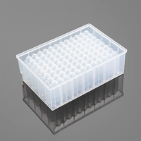 Placa de Reacción de Laboratorio para Fosas Profundas, Transparente y Desechable, de 96 Pocillos, para Cultivo de Bacterias y Células