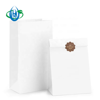 Vente en gros sac d'emballage alimentaire à emporter pour pain sacs en papier kraft blanc sans poignée sac en papier pour pain personnalisé