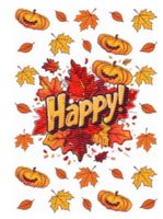 Autocollants de transfert UV DTF A5 pour carnet de notes, motif citrouille d'automne et Jour de Thanksgiving, prêts à appliquer, imperméables, pour couverture de journal