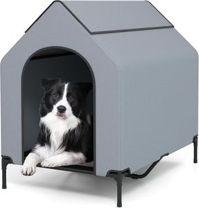 Erhöhtes Hunde bett, wasserdichte Hundehütte für den Innen-und Außenbereich, UV-Schutz und wetterfeste 2 Fenster auf der Oberseite für den Außenbereich - Product Image 2