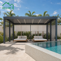 HESIWEI Supports de Pergola 6x6 – Kit de Connecteurs de Profilés en Aluminium pour Base de Poteau et Cadre – Quincaillerie pour Toit de Pergola à Lames Métalliques