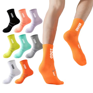 Wholesale Custom Logo Men's Running <b>Socks</b> Professional Quick Dry Knitting Crew Middle Tube Sport Sox With Logo for Sports - Product Image 5