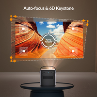 Projecteur 3D BYINTEK U80 Max à obturateur actif, prise en charge 4K, système de cinéma maison intelligent DLP Android, projecteur vidéo avec mise au point automatique