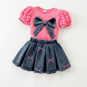 Lotes al por mayor de ropa de verano para niños: Conjuntos de camiseta y pantalón corto, mezcla aleatoria, excedente de inventario, modelo China 2026.4 - Product Image 1