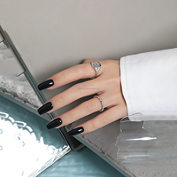 Floral Gravierte Open Band Ring für Frauen Sterling Silber Vintage Style Minimal Custom Schmuck Großhandel