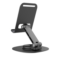 Soporte de Teléfono Plegable, Impermeable, de Acero al Carbono y ABS, con Rotación de 360°, Ángulo y Altura Ajustables, Flexible y Portátil para Escritorio