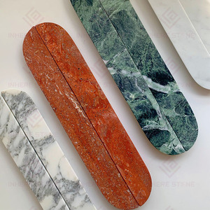 Vendita calda nuovo Design bianco rosso verde italiano maniglie delle porte dell'armadio in marmo naturale manopole dell'armadietto - Product Image 2