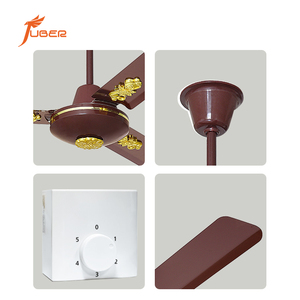 Phong cách cổ điển 56 inch kim loại quạt trần mà không cần ánh sáng cho trang trí cổ điển trong quán cà phê và nhà hàng thiết lập ventilador de teto - Product Image 3