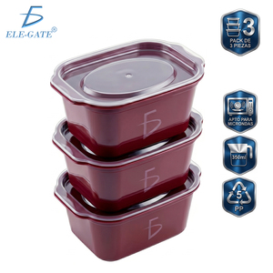 Ele-Gate Food <b>Storage</b> <b>Containers</b> 350ml Microwave Safe Set of 3 - Product Image 3
