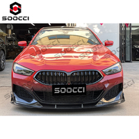 Kit de carrocería de fibra de carbono seca mejorado: Splitter delantero y labio inferior para parachoques delantero para BMW G16 840i M850i Serie 8 2019-2023