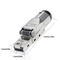 ZOERAX Nouveautés Connecteur RJ45 CAT8 sans outil, 2000 MHz 40 Gbit/s blindé STP, fiche Ethernet modulaire plaquée or