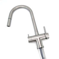 Robinet de cuisine mécanique 4 en 1, mitigeur 4 voies avec douchette extractible, acier inoxydable 304, robinet 4 en 1