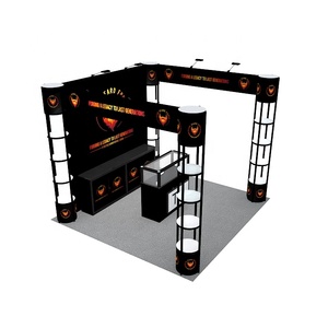 Xách tay nhôm gấp <span class=keywords><strong>LED</strong></span> <span class=keywords><strong>Showcase</strong></span> tháp hiển thị đứng Xoắn Ốc Xoắn thiết kế cho vải in ấn triển lãm thương mại hiển thị gian hàng - Product Image 3