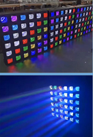 36 panneaux matriciels LED RGBW 10W effet 'Bee Eye' avec barre lumineuse, indice de protection IP33, Ra90, contrôlables DMX512, à intensité variable, finition noire, pour KTV, scène de spectacle et course automobile