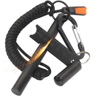 Kit de survie personnalisé avec logo 1/2*5 pouces, allume-feu en acier, allume-feu en silex avec mousqueton et allume-feu en capsule pour le camping