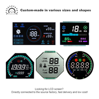 Layar LCD Motor Ultra Tipis VA Segment Warna, Tampilan Ikon Kustom untuk Speedometer Digital, Pasokan Pabrik