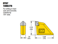 Dents en carbure de tungstène DT50 DT87 avec acier 40Cr pour le forage de puits profonds
