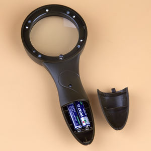 BIJIA 62mm Dia. Lentille de poche <span class=keywords><strong>loupe</strong></span> ESD 5X lumière LED noir classique <span class=keywords><strong>atelier</strong></span> utilisation matière plastique sûre à chaud - Product Image 5