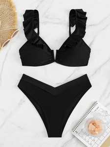 Produttore OEM di Bikini Sexy Monocolore per Donne, <span class=keywords><strong>Costumi</strong></span> <span class=keywords><strong>da</strong></span> <span class=keywords><strong>Bagno</strong></span> per Ragazze all'Ingrosso, Bikini e <span class=keywords><strong>Costumi</strong></span> <span class=keywords><strong>da</strong></span> <span class=keywords><strong>Bagno</strong></span> di Design in Vendita - Product Image 1