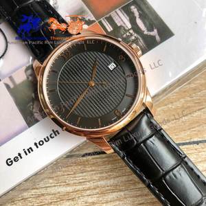 Montre à quartz pour homme avec affichage de la date, cadran noir classique à chiffres romains, bracelet en acier inoxydable - Product Image 5