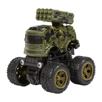 Jouet de voiture militaire éducatif en plastique à double inertie, 4 modèles avec véhicules lance-missiles, jouet à friction à transmission intégrale pour enfants
