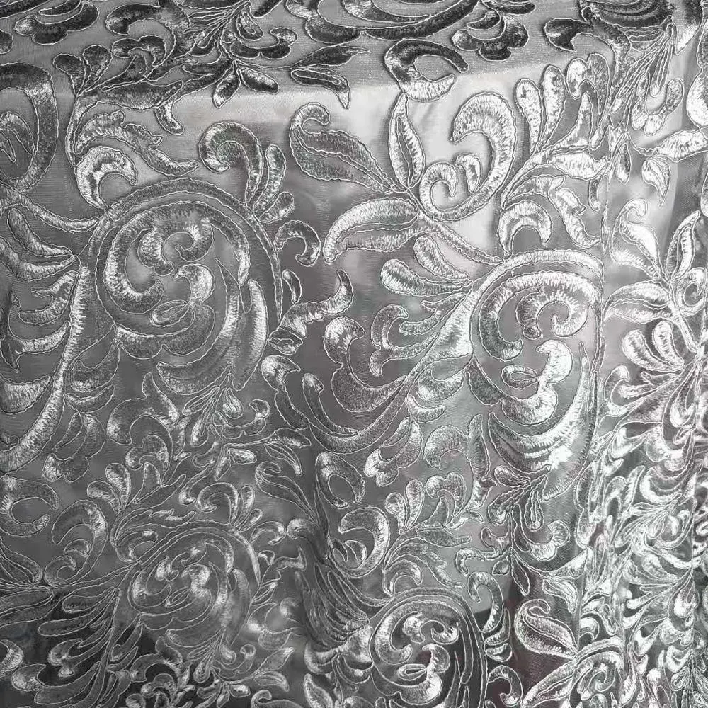 Hualai Elegante Zilveren Ronde Tafelkleed Overlay Voor Bruiloft Fabriek Prijs