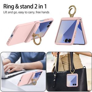 Coque rigide en plastique mat évier antichoc charnière coque arrière avec porte-anneau étui de téléphone pour Samsung Galaxy Z Flip 7 6 étui - Product Image 4