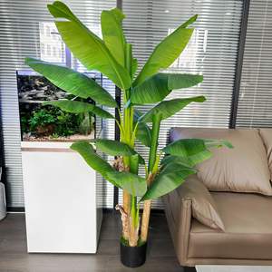 Piante Artificiali da 60cm-270cm Banano Artificiale Piante Finte in Vaso per Decorazione di Interni Negozi e Case - Product Image 1