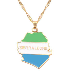 Venta al por mayor caliente del mundo Jamaica <span class=keywords><strong>Mapa</strong></span> de África collar - Product Image 6