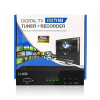 Récepteur de chaînes de télévision en direct gratuit mini télévision numérique portable H264 ATSC FTA 4k hd tuner convertisseur d'interface décodeur