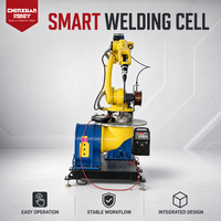 Sel Robot Pengelasan 6-Axis Terintegrasi Efisiensi Tinggi Dengan Positioner, Mesin Pengelasan Otomatis untuk Fabrikasi Struktur Logam