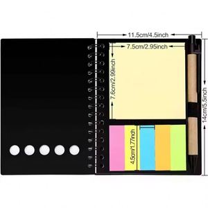 Memo Flag Kraft Paper Mini <b>Small</b> Notebook Custom <b>Notepads</b> With Pen and Sticky Notes - Product Image 3