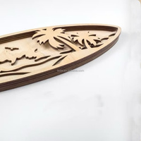 Décoration murale en bois découpée au laser, ensemble de panneaux suspendus en bois sur le thème des tortues marines tropicales hawaïennes pour maison de plage et art mural d'été