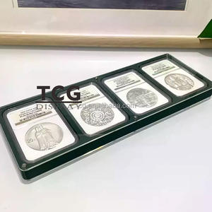 Caja de almacenamiento de celda de moneda con grado dorado de almacenamiento seguro de acrílico personalizado TCG con coleccionistas de monedas NGC PCGS IGS, caja de losa de consola - Product Image 3