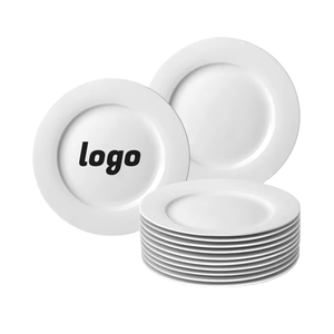 Assiettes de Mariage en Porcelaine <span class=keywords><strong>Blanche</strong></span> Plates, Céramique en Gros d'Usine, Stock, Pas Chères, Diverses Tailles 10/9/8/7.25 Pouces - Product Image 1