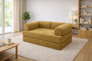 Upholstered Daybed Couch Compression Sofa <b>Bed</b> for Apartment Lounge Hotel Room Indoor <b>Space</b> <b>Saving</b> Furniture Contract Supply - Product Image 3