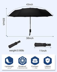 Semi Automatic 3-Folding <b>Umbrella</b> with Custom Logo for Business Gifts-UPF 50+ Oxford Material Classic Design Outdoor Use - Product Image 4