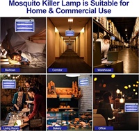 20W cuisine utiliser en plastique mur électrique intérieur insecte zapper anti mouches d'été moustique électrique tueur de mouches