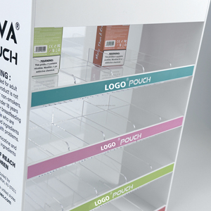 Cigarrillo de tabaco acrílico transparente de 4 capas personalizado RAY YI con estante de exhibición gráfico UV/Pantalla de tabaco plexi para tienda sin humo. - Product Image 5