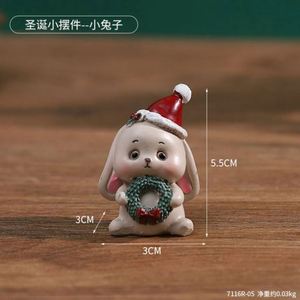 Creative Ancient Master Synthetic Resin Holiday Christmas <b>Small</b> Gifts Mini Cute Animals Tree Desktop <b>Ornaments</b> Santa 7116C Made - Product Image 6