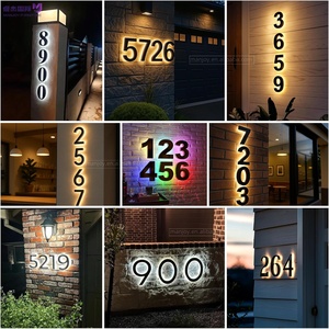 Letras con Halo LED <span class=keywords><strong>para</strong></span> Montaje en Pared Exterior, Iluminación de Números de Casa de Acero Inoxidable - Product Image 3