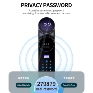 Glomarket AI Interactive <b>Smart</b> Door <b>Lock</b> Face Recognition Palm Vein Fingerprint Camera Video Intercom Intelligent <b>Lock</b> with Tuya - Product Image 2