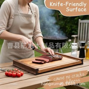 <b>Wooden</b> Cutting Board 43cm Rectangle Multifunction Kitchen Chopping <b>Block</b> For Meat And Fruit - Product Image 1