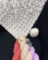 Fil de Cachemire Pur Brossé 290m/50g Lotus Yarns, Fil Moelleux de Laine Fingering pour Tricot à la Main Pulls et Châles