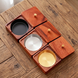 <span class=keywords><strong>Cendrier</strong></span> en bois personnalisé, <span class=keywords><strong>cendrier</strong></span> détachable avec couvercle, facile à nettoyer, accessoires pour fumeurs pour la maison - Product Image 3