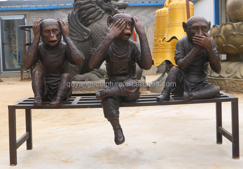 老猿　ブロンズ　彫刻　置物 老猿 ブロンズ 彫刻 置物