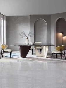 Thời Trang Cao Cấp Bàn Ăn Thiết Kế Bàn Ăn Ý Đá Cẩm Thạch Bàn Ăn Bộ Từ Trung Quốc - Product Image 3